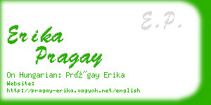 erika pragay business card